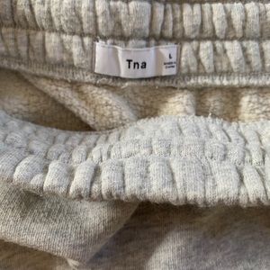 Aritzia TNA grey fleece skirt